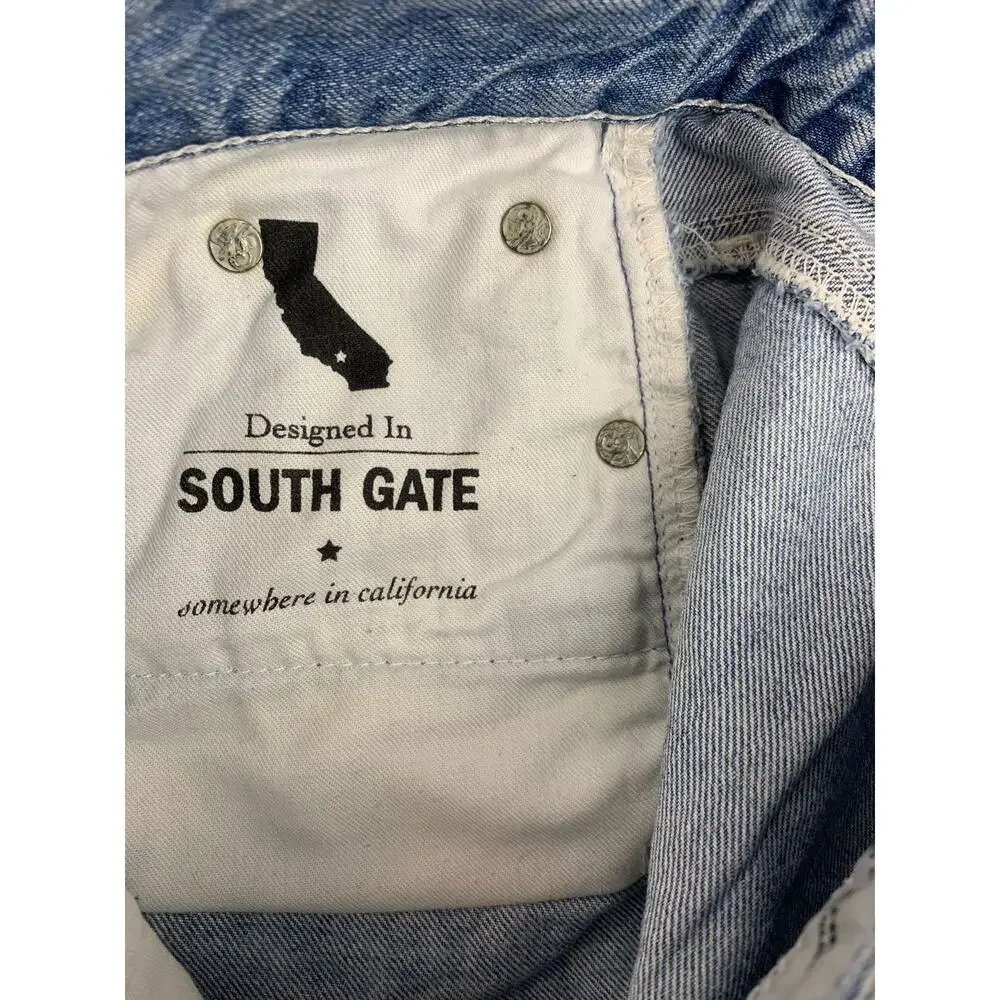 AG Adriano Goldschmied Womens Skirt 24 Blue‎ The Sandy Distressed Y2K Grunge